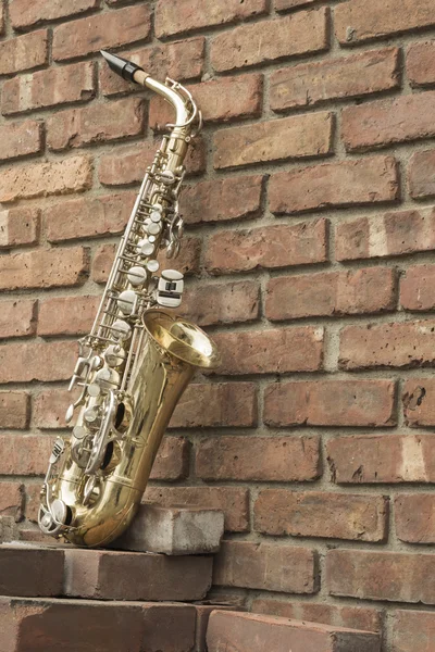 Saxophone Brick Wall