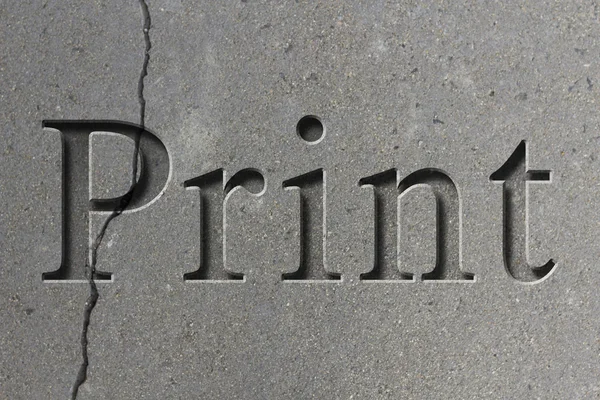 Engraved Word Print