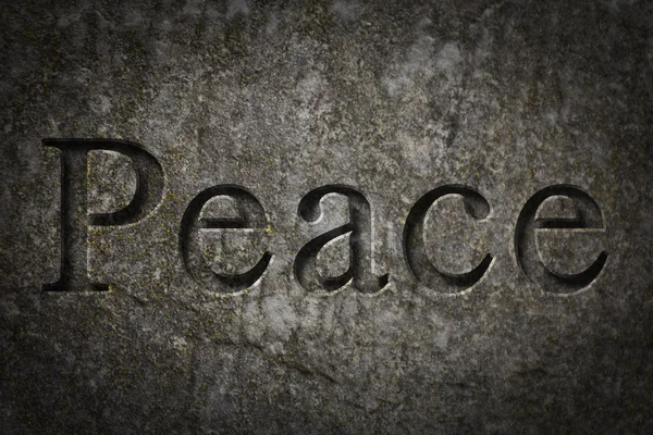 Engraved Word Peace