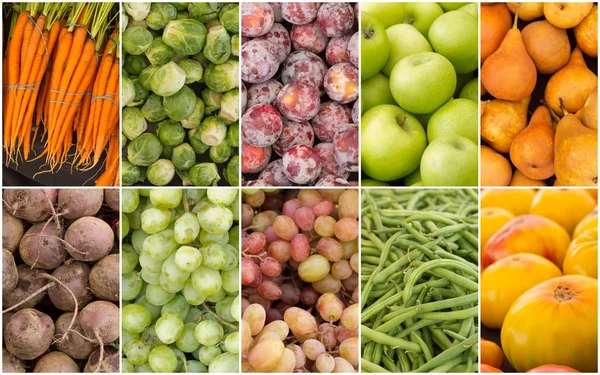 Fruits and Vegetables Collage