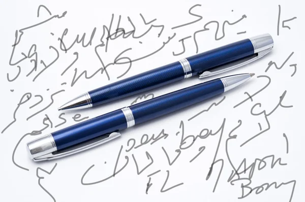 Pen with english and arabic writing