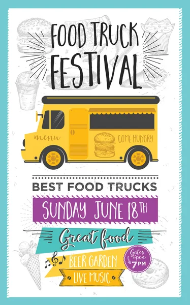 Food truck party invitation.