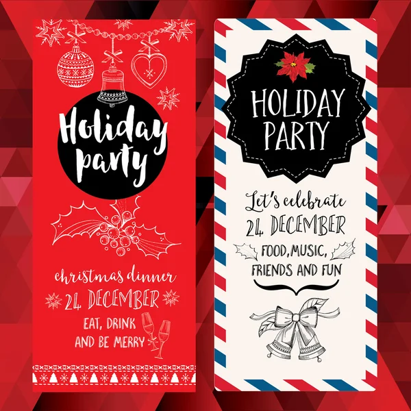 Christmas party invitations. Holiday cards.