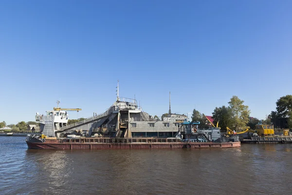 Vessel SH-402, designed for carrying out dredging works on White Lake near the town of Belozersk in the Vologda region
