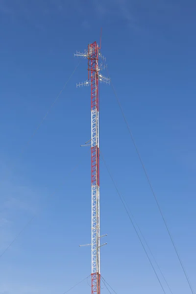 Radio communication mast in rural areas of the Russian North