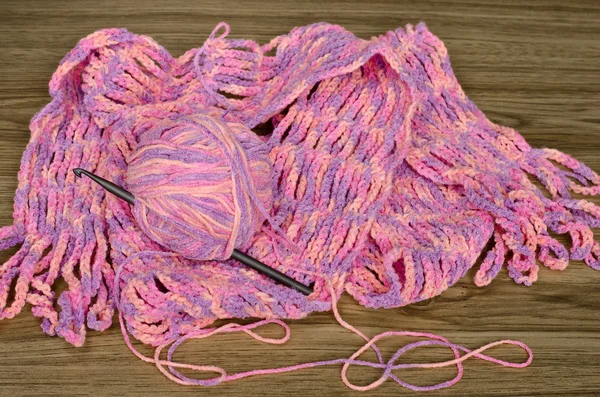 Crochet pattern with hook