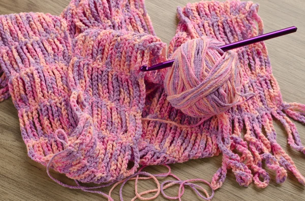 Crochet pattern with hook