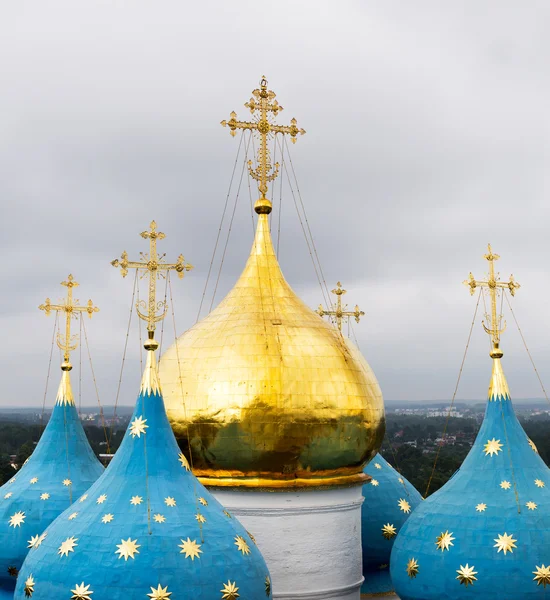 Domes of the Cathedral of the Assumption of Blessed Virgin Mary at Holy Trinity Saint Sergius