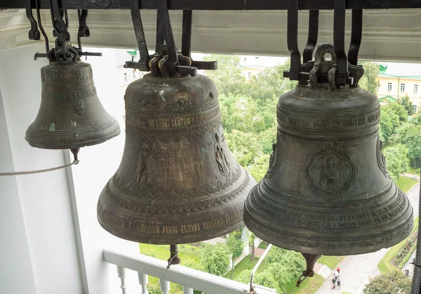 The bells in the belfry of The Trinity Lavra of St. Sergius in Sergiyev Posad.