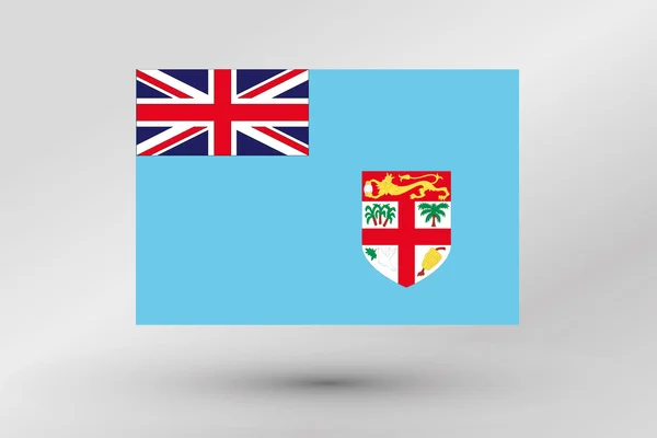 Flag Illustration of the country of  Fiji
