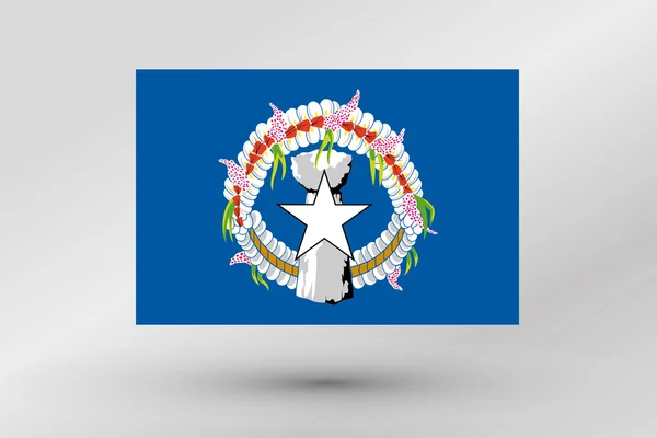 Flag Illustration of the country of  Marianas