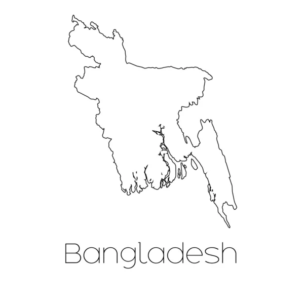 Country Shape isolated on background of the country of Banglades