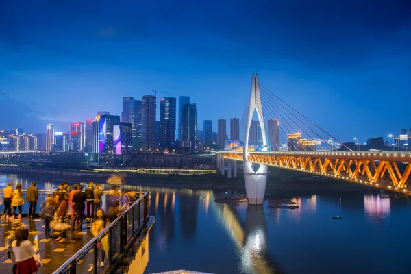 Landmark bridge of Chongqing China cityscape
