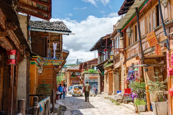 SHANGRILA, CHINA - Jul 29 2014: Shangrila Old town. a famous landmark in the Ancient city of Shangrila, Yunnan, China.