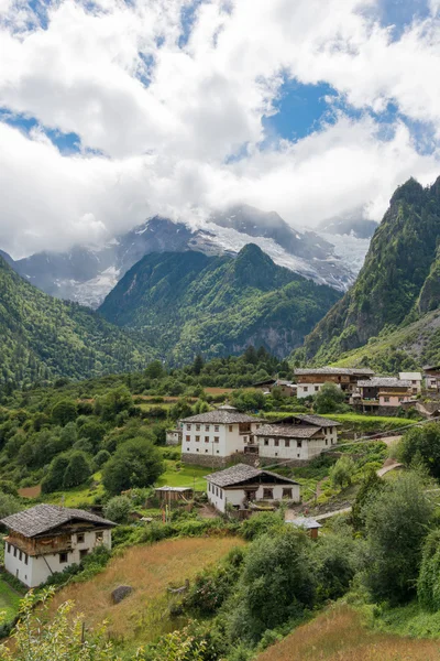 YUBENG, CHINA - Aug 8 2014: Yubeng Village. a famous landmark in the Tibetan village of Deqin, Yunnan, China.