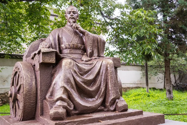 SHUHE, YUNNAN, CHINA - SEP 6 2014: Statues of Sun Bin. Sun Bin was famous strategist.