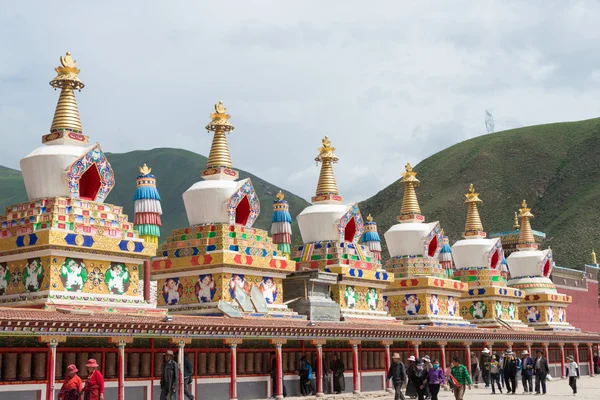 YUSHU(JYEKUNDO), CHINA - Jul 13 2014: Mani Temple(Mani Shicheng). a famous landmark in the Tibetan city of Yushu, Qinghai, China.