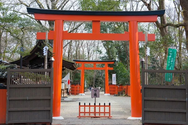 KYOTO, JAPAN - Jan 12 2015: Shimogamo-jinja Shrine. a famous shrine(UNESCO World Heritage Site) in the Ancient city of Kyoto, Japan.