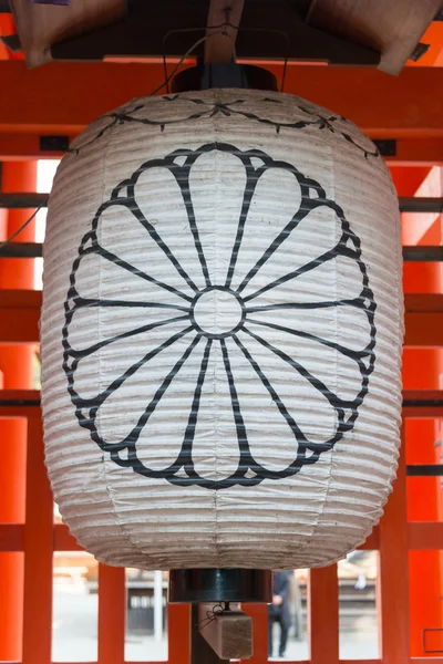 KYOTO, JAPAN - Jan 12 2015: Lantern at a Shimogamo-jinja Shrine. a famous shrine(UNESCO World Heritage Site) in the Ancient city of Kyoto, Japan.