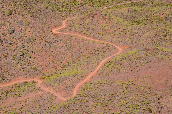 Aerial View of a Desert Road