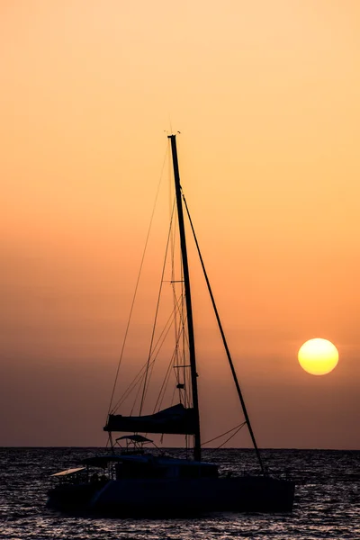Sail Boat Silhouette  at Sunset