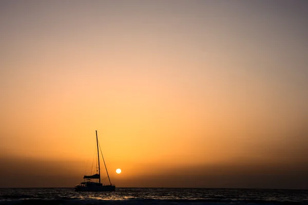 Sail Boat Silhouette  at Sunset