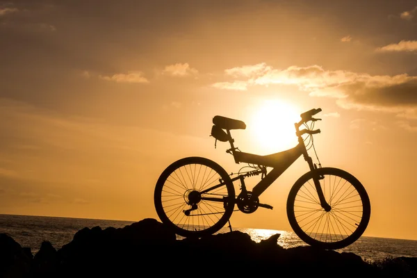 Picture of a Mountain Bike Silhouette at Sunset