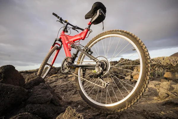Picture of a Mountain Bike at Sunset