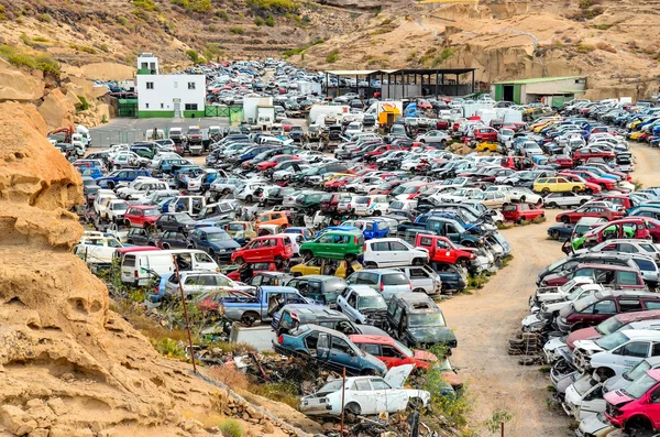 Old Junk Cars On Junkyard