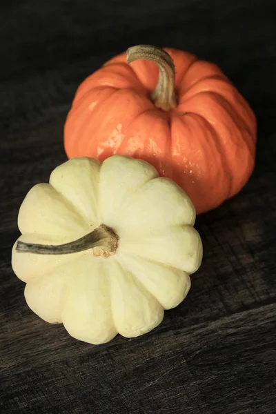 Fancy pumpkins white and orange
