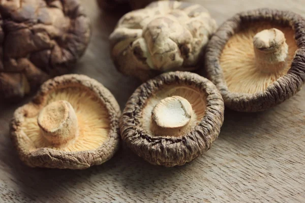 Heap dried shiitake mushrooms