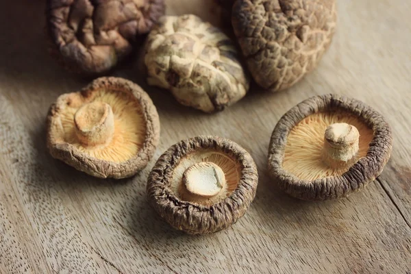 Heap dried shiitake mushrooms