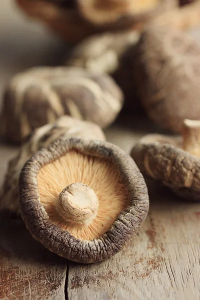 Heap dried shiitake mushrooms