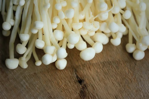 Golden needle mushrooms white