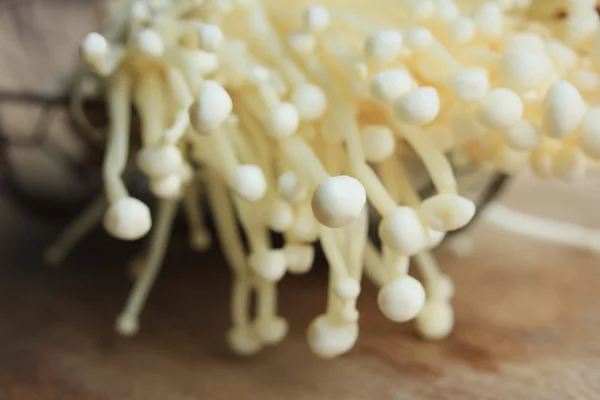 Golden needle mushrooms white