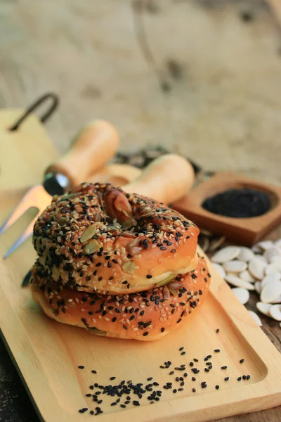 Whole wheat bread with black sesame