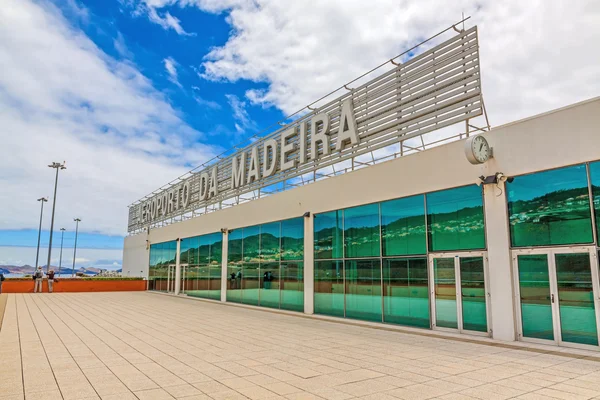 Madeira Airport with lettering, exterior view