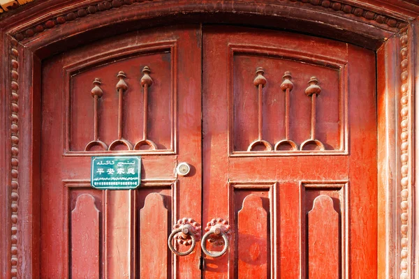 Ornate doors are very common in the ancient city of Kashgar, China