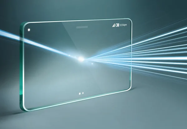Transparent tablet with light effect