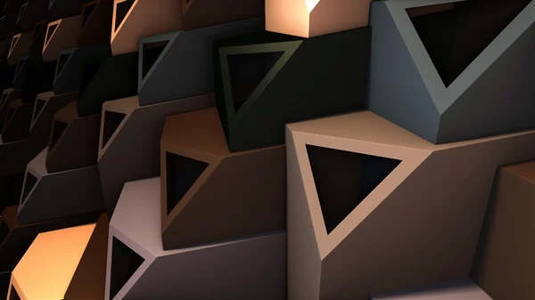 Abstract geometric composition made in 3d software