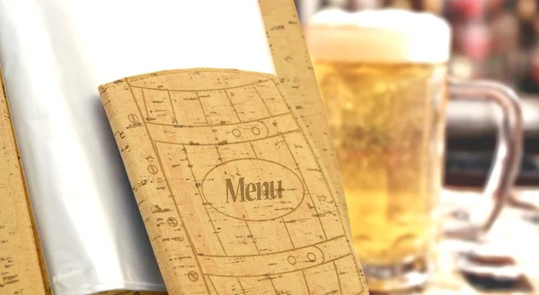 Beer menu in a restaurant