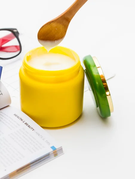 Face care isolated on the white background and research.