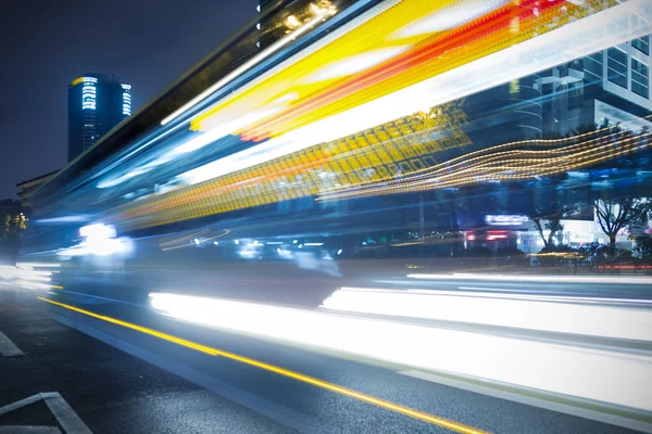 Guangzhou road, light trails