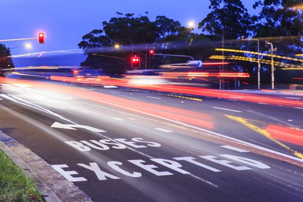 Highway light trails in Sydney