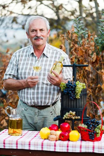 Man with rich harvest