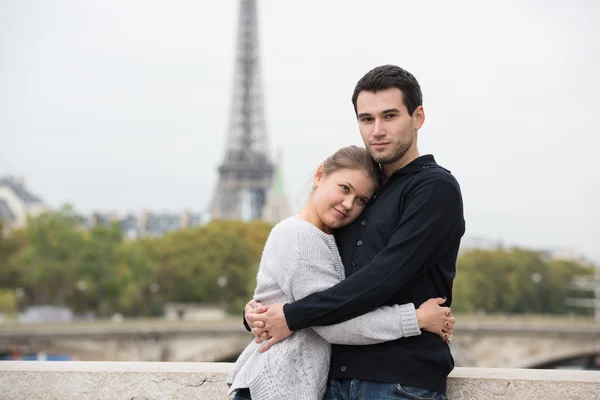 Young happy couple in Paris