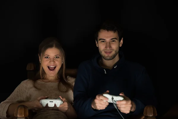 Couple playing games