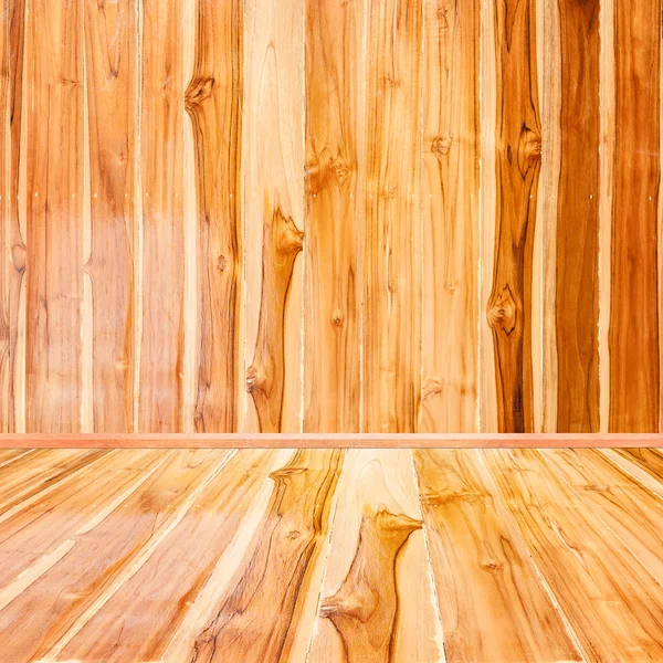 Wooden interior background of floor and wall