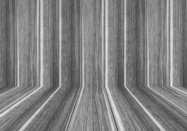 Perspective lines of wood background with black and white