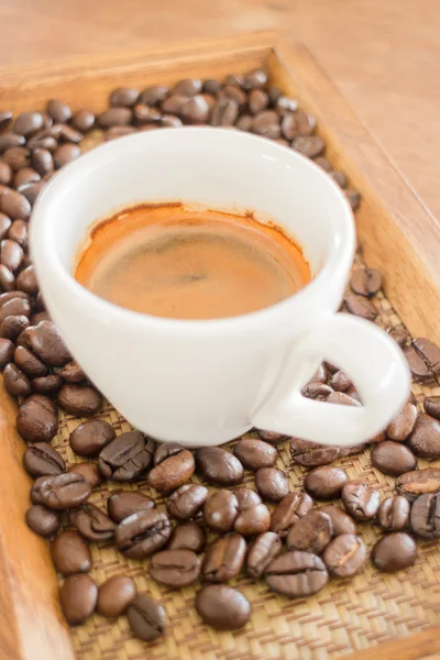 Perfect shot of hot espresso